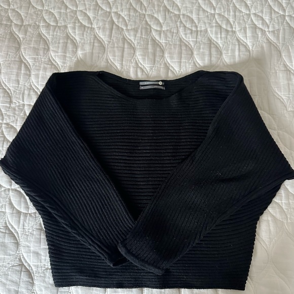 Anthropologie Sweaters - Anthropologie Black Ribbed Sweater
